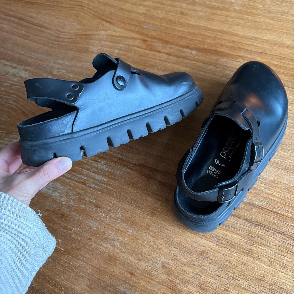 Birkenstock Boston Chunky Papillio Clogs black